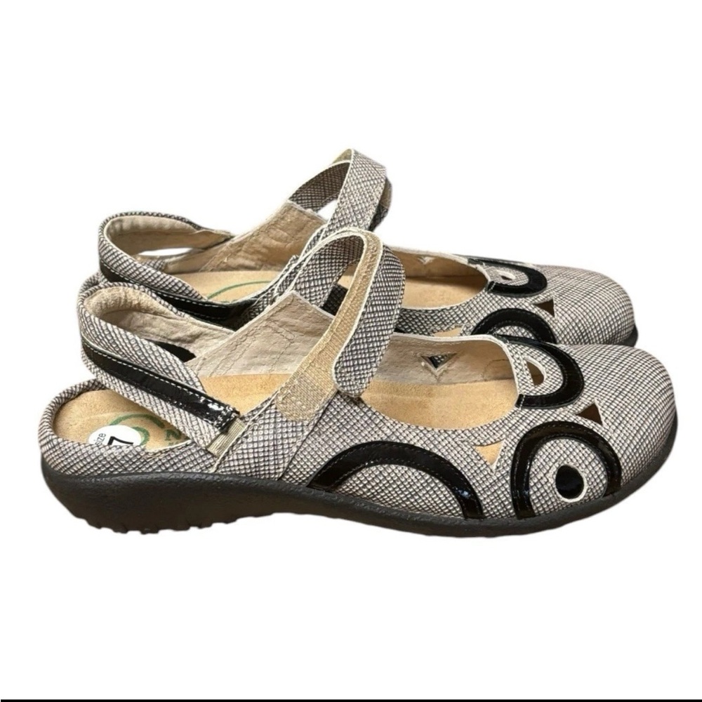 Naot Shoes Womens size EU 37 US size 6.5-7 Rondo Mary Jane Black Gray